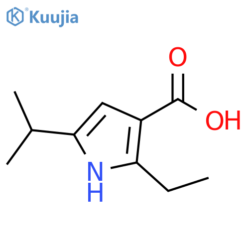 1H-Pyrrole-3-carboxylic acid, 2-ethyl-5-(1-methylethyl)- structure