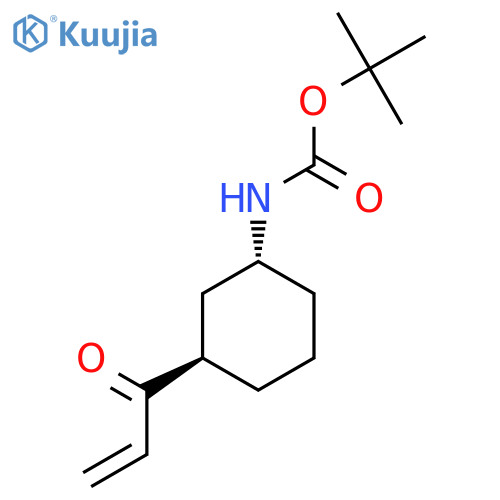 rac-tert-butyl N-[(1R,3R)-3-(prop-2-enoyl)cyclohexyl]carbamate structure