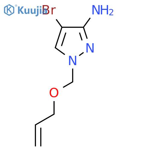 4-bromo-1-(prop-2-en-1-yloxy)methyl-1H-pyrazol-3-amine structure