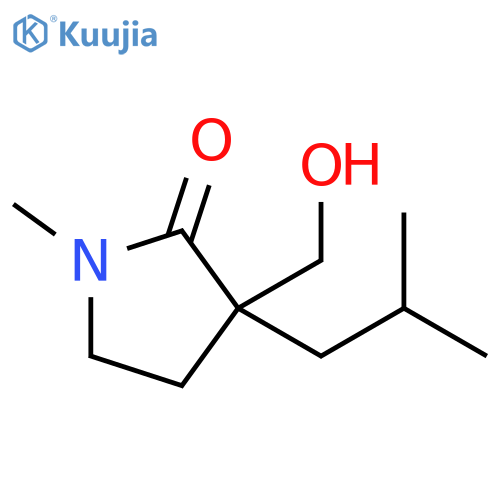 2-Pyrrolidinone, 3-(hydroxymethyl)-1-methyl-3-(2-methylpropyl)- structure