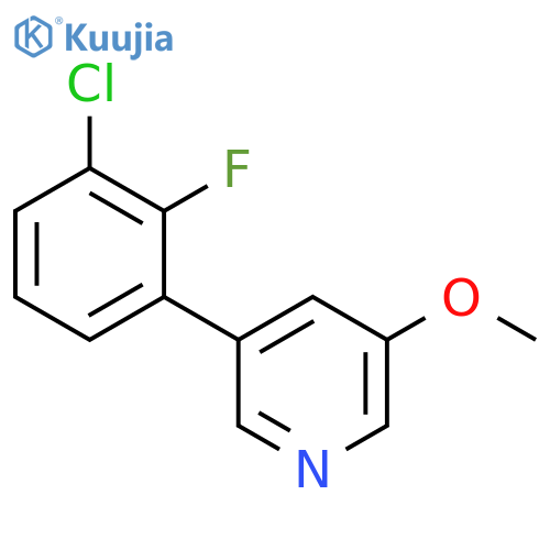Pyridine, 3-(3-chloro-2-fluorophenyl)-5-methoxy- structure