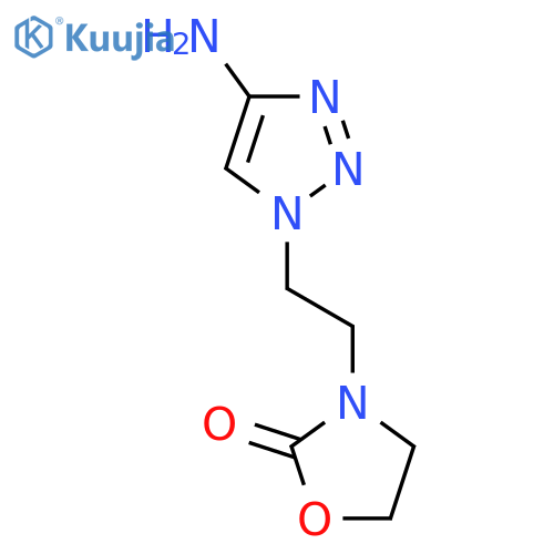 3-2-(4-amino-1H-1,2,3-triazol-1-yl)ethyl-1,3-oxazolidin-2-one structure