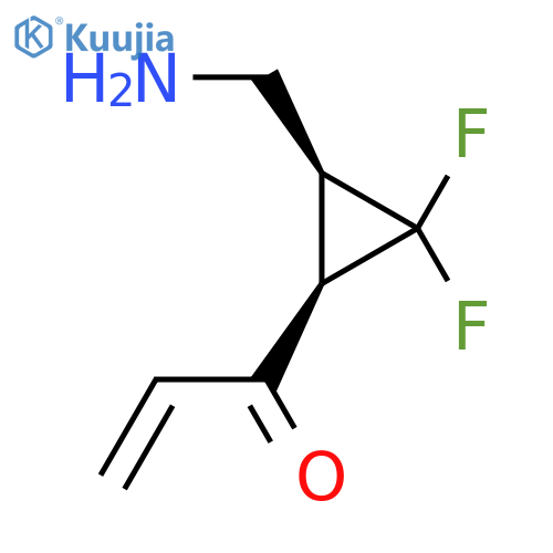 rac-1-[(1R,3S)-3-(aminomethyl)-2,2-difluorocyclopropyl]prop-2-en-1-one structure
