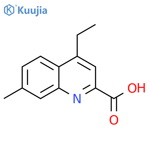 2-Quinolinecarboxylic acid, 4-ethyl-7-methyl- structure