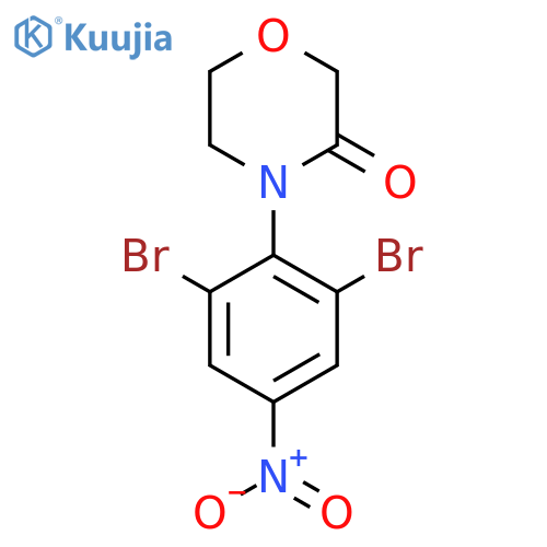 4-(2,6-dibromo-4-nitrophenyl)morpholin-3-one structure