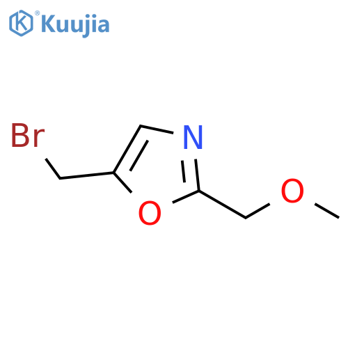 Oxazole, 5-(bromomethyl)-2-(methoxymethyl)- structure