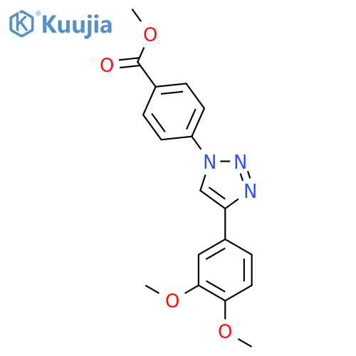 methyl 4-[4-(3,4-dimethoxyphenyl)-1H-1,2,3-triazol-1-yl]benzoate structure