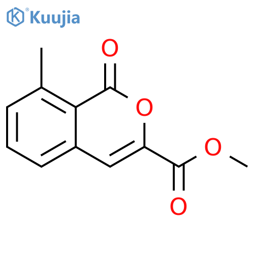 1H-2-Benzopyran-3-carboxylic acid, 8-methyl-1-oxo-, methyl ester structure