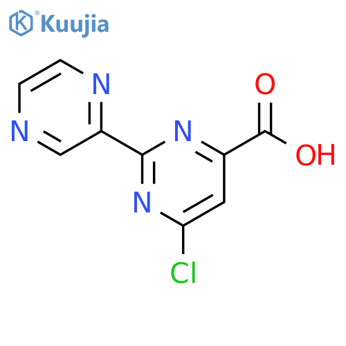 4-Pyrimidinecarboxylic acid, 6-chloro-2-(2-pyrazinyl)- structure