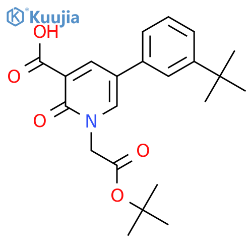 1-[2-(Tert-butoxy)-2-oxoethyl]-5-(3-tert-butylphenyl)-2-oxo-1,2-dihydropyridine-3-carboxylic acid structure