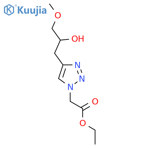 ethyl 2-[4-(2-hydroxy-3-methoxypropyl)-1H-1,2,3-triazol-1-yl]acetate structure