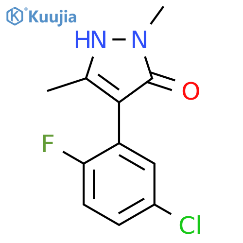 4-(5-chloro-2-fluorophenyl)-1,3-dimethyl-1H-pyrazol-5-ol structure