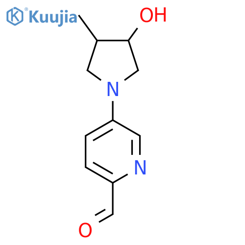 5-(3-Hydroxy-4-methylpyrrolidin-1-yl)pyridine-2-carbaldehyde structure