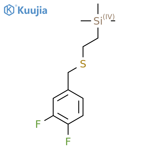 (2-{(3,4-difluorophenyl)methylsulfanyl}ethyl)trimethylsilane structure