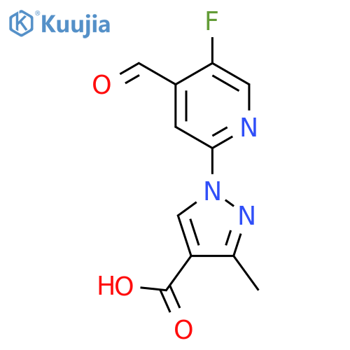 1-(5-fluoro-4-formylpyridin-2-yl)-3-methyl-1H-pyrazole-4-carboxylic acid structure