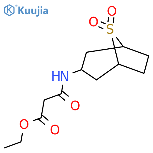 Ethyl 2-({8,8-dioxo-8lambda6-thiabicyclo[3.2.1]octan-3-yl}carbamoyl)acetate structure