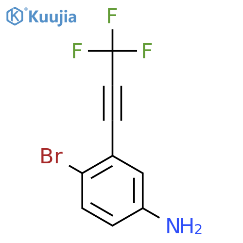 4-Bromo-3-(trifluoroprop-1-yn-1-yl)aniline structure