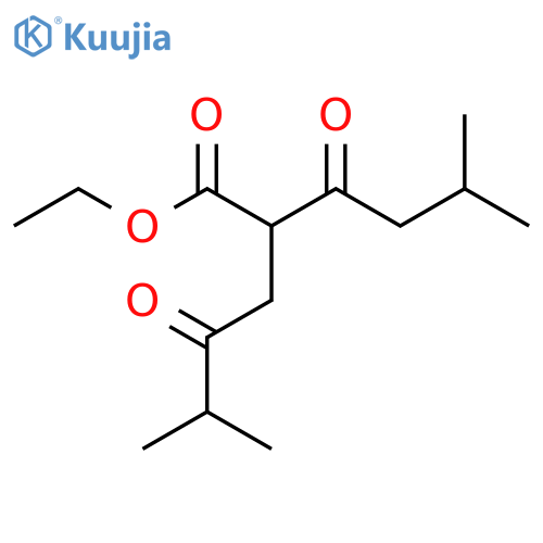 Ethyl 5-methyl-2-(3-methyl-2-oxobutyl)-3-oxohexanoate structure