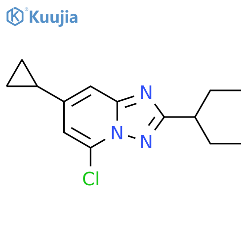 5-chloro-7-cyclopropyl-2-(pentan-3-yl)-1,2,4triazolo1,5-apyridine structure