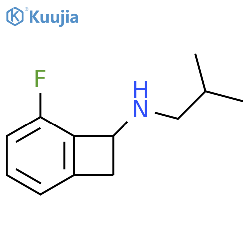 5-fluoro-N-(2-methylpropyl)bicyclo[4.2.0]octa-1,3,5-trien-7-amine structure