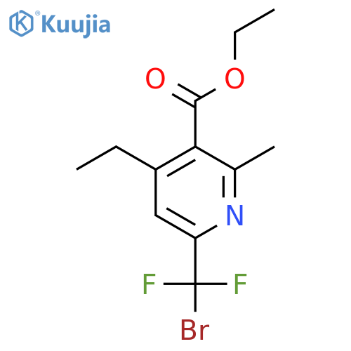 Ethyl 6-(bromodifluoromethyl)-4-ethyl-2-methylpyridine-3-carboxylate structure