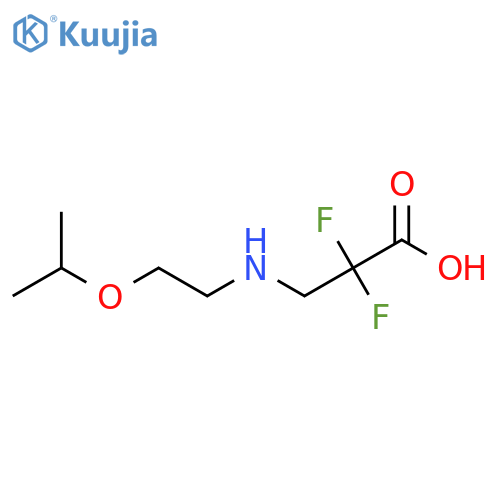 2,2-Difluoro-3-{[2-(propan-2-yloxy)ethyl]amino}propanoic acid structure
