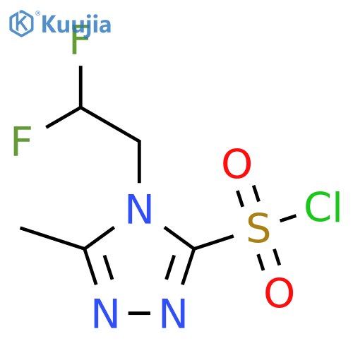 4-(2,2-Difluoroethyl)-5-methyl-1,2,4-triazole-3-sulfonyl chloride structure