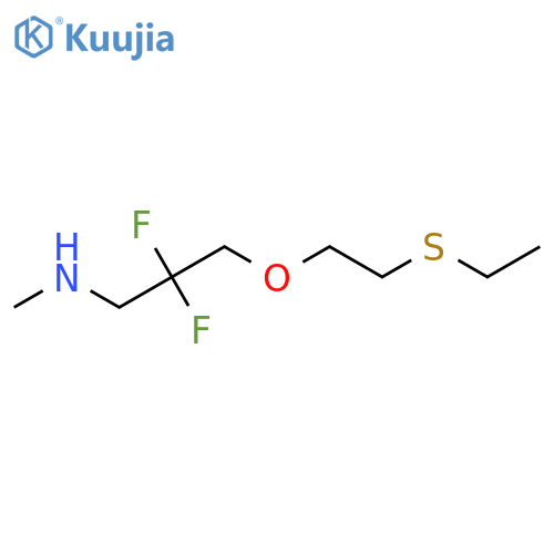 1-Propanamine, 3-[2-(ethylthio)ethoxy]-2,2-difluoro-N-methyl- structure