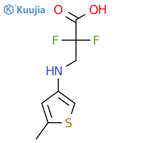 2,2-Difluoro-3-[(5-methylthiophen-3-yl)amino]propanoic acid structure