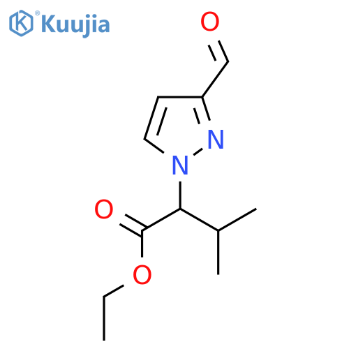 ethyl 2-(3-formyl-1H-pyrazol-1-yl)-3-methylbutanoate structure