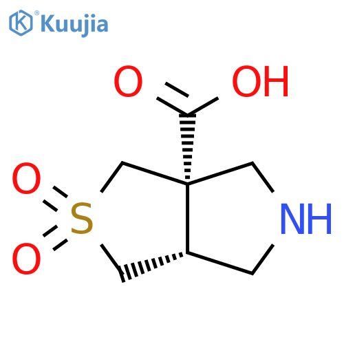 rac-(3aR,6aR)-2,2-dioxo-hexahydro-1H-2lambda6-thieno[3,4-c]pyrrole-3a-carboxylic acid structure