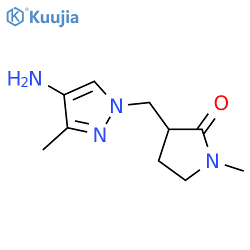 3-(4-amino-3-methyl-1H-pyrazol-1-yl)methyl-1-methylpyrrolidin-2-one structure
