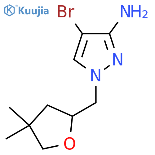 4-bromo-1-(4,4-dimethyloxolan-2-yl)methyl-1H-pyrazol-3-amine structure
