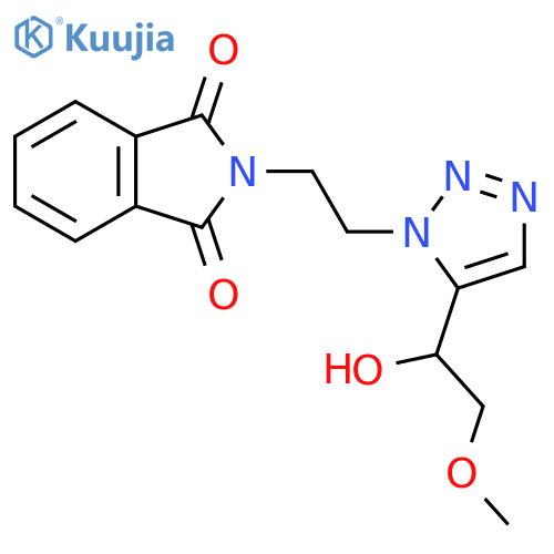 2-{2-[5-(1-hydroxy-2-methoxyethyl)-1H-1,2,3-triazol-1-yl]ethyl}-2,3-dihydro-1H-isoindole-1,3-dione structure
