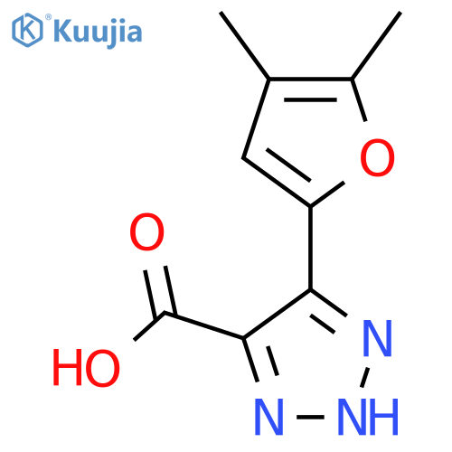 5-(4,5-dimethylfuran-2-yl)-1H-1,2,3-triazole-4-carboxylic acid structure
