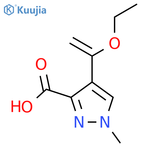 4-(1-ethoxyethenyl)-1-methyl-1H-pyrazole-3-carboxylic acid structure
