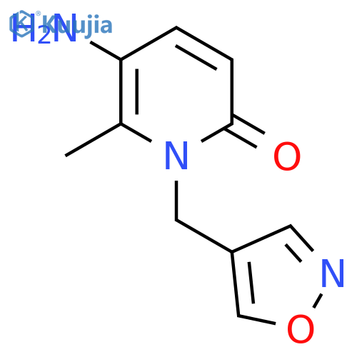 5-amino-6-methyl-1-(1,2-oxazol-4-yl)methyl-1,2-dihydropyridin-2-one structure