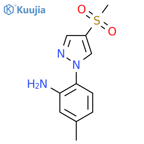 2-(4-methanesulfonyl-1H-pyrazol-1-yl)-5-methylaniline structure