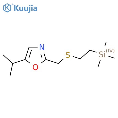 5-(propan-2-yl)-2-({2-(trimethylsilyl)ethylsulfanyl}methyl)-1,3-oxazole structure