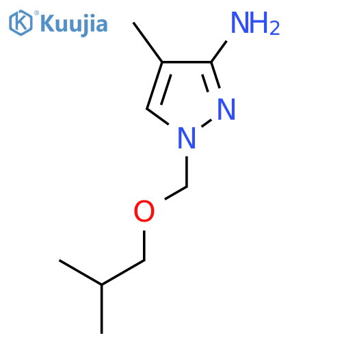 4-methyl-1-(2-methylpropoxy)methyl-1H-pyrazol-3-amine structure
