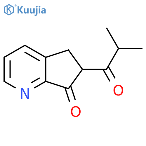 6-(2-methylpropanoyl)-5H,6H,7H-cyclopentabpyridin-7-one structure