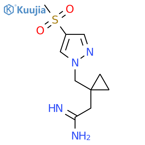 2-{1-(4-methanesulfonyl-1H-pyrazol-1-yl)methylcyclopropyl}ethanimidamide structure