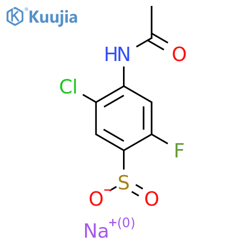 Sodium 5-chloro-4-acetamido-2-fluorobenzene-1-sulfinate structure