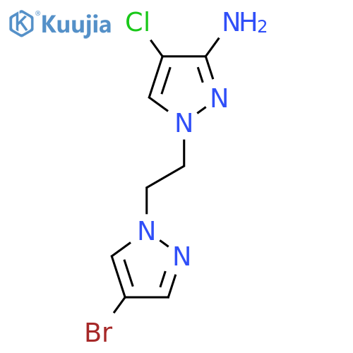 1-2-(4-bromo-1H-pyrazol-1-yl)ethyl-4-chloro-1H-pyrazol-3-amine structure