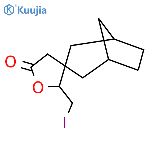 2'-(iodomethyl)spirobicyclo3.2.1octane-3,3'-oxolane-5'-one structure