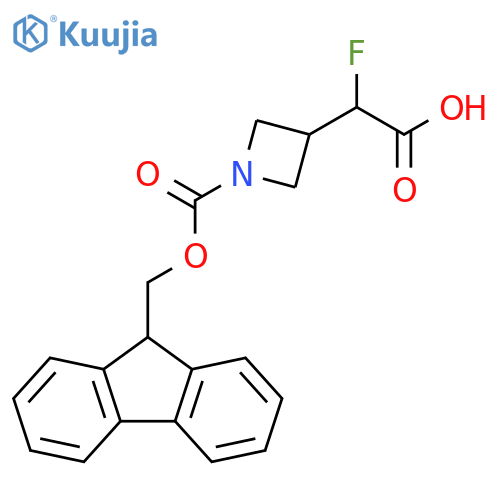 3-Azetidineacetic acid, 1-[(9H-fluoren-9-ylmethoxy)carbonyl]-α-fluoro- structure