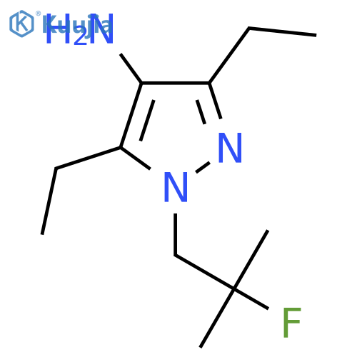 3,5-diethyl-1-(2-fluoro-2-methylpropyl)-1H-pyrazol-4-amine structure