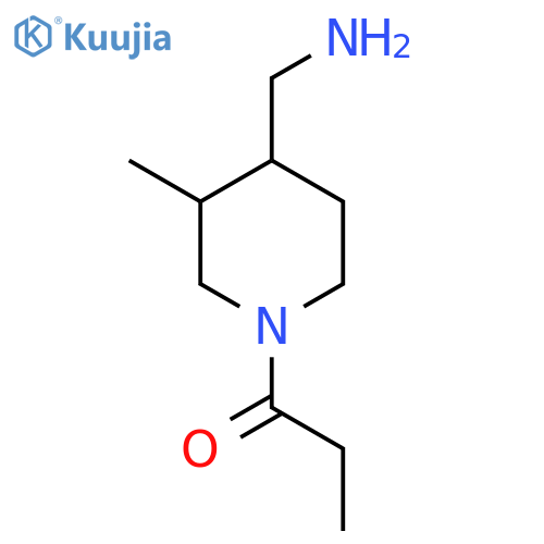 1-4-(aminomethyl)-3-methylpiperidin-1-ylpropan-1-one structure