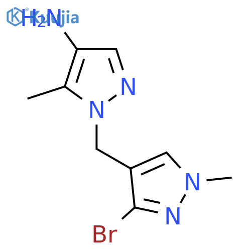 1-(3-bromo-1-methyl-1H-pyrazol-4-yl)methyl-5-methyl-1H-pyrazol-4-amine structure