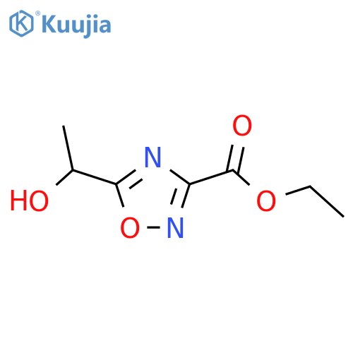 ethyl 5-(1-hydroxyethyl)-1,2,4-oxadiazole-3-carboxylate structure